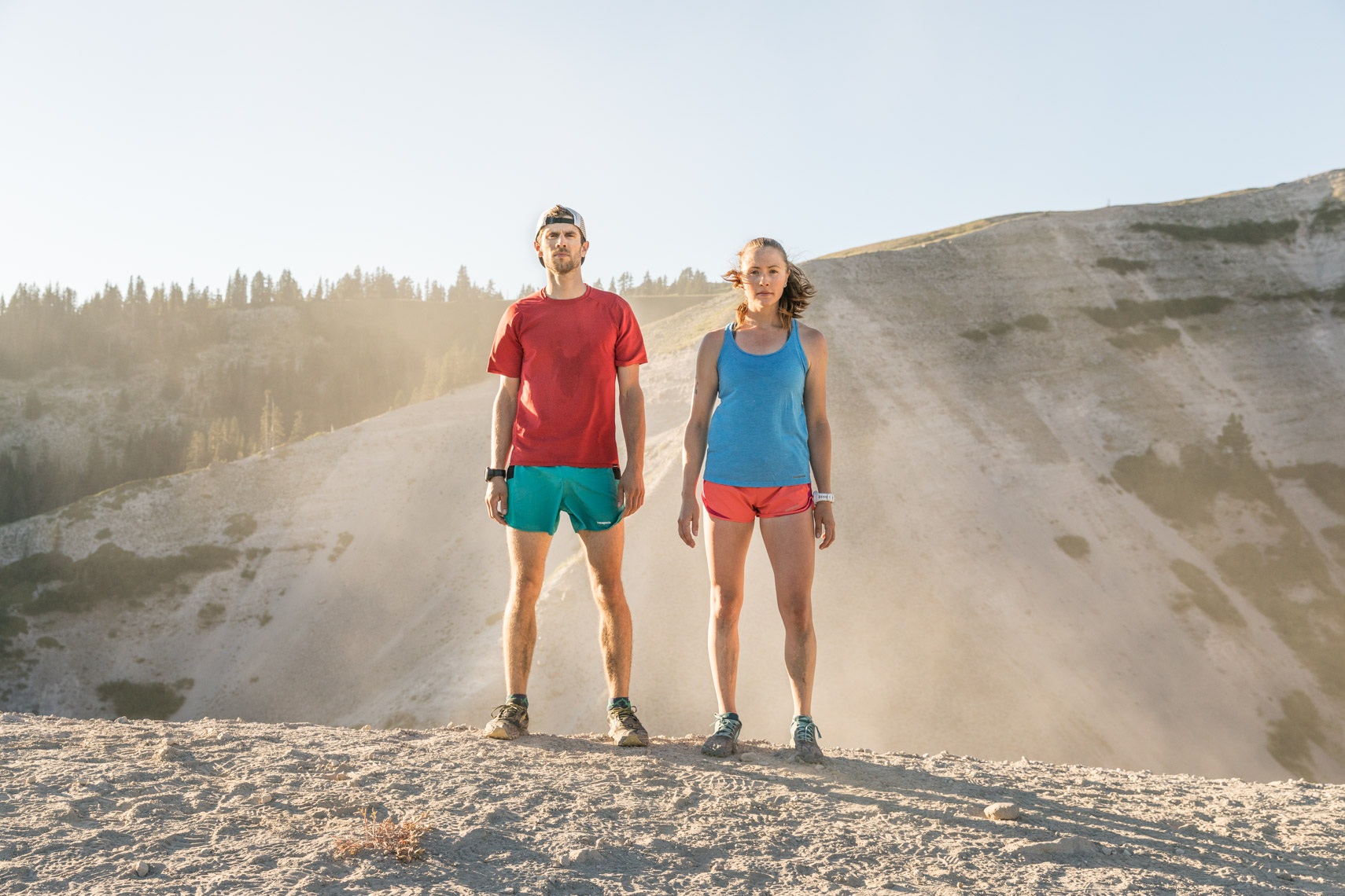 trail runner on ridge by adventure photographer Rich Crowder