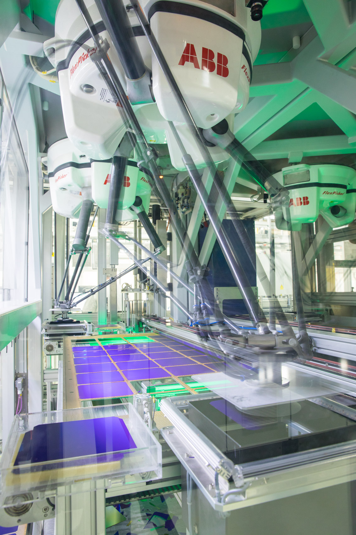 ABB robot in solar manufacturing facility renewable photographer Rich Crowder